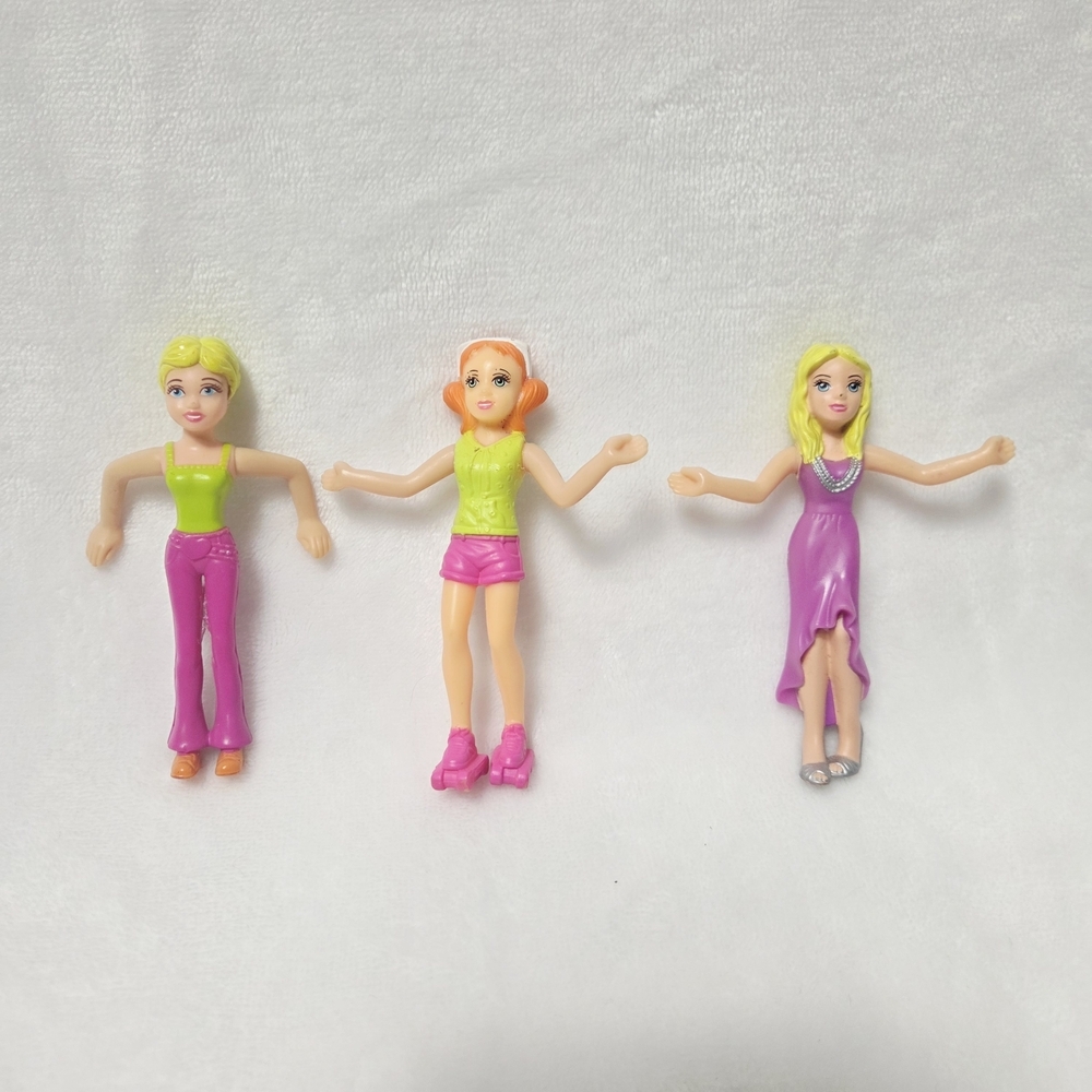 McDonalds Polly Pocket 2006 Happy Meal Dolls Varied Lot Of 3 Figures